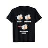 Humorvolles deutsches _Unschaf_ T-Shirt - Lustiges SCHAF Wortspiel und Schafmuster Kurzarmshirt, Lässiges Herren Oberteil mit Rundhalsausschnitt
