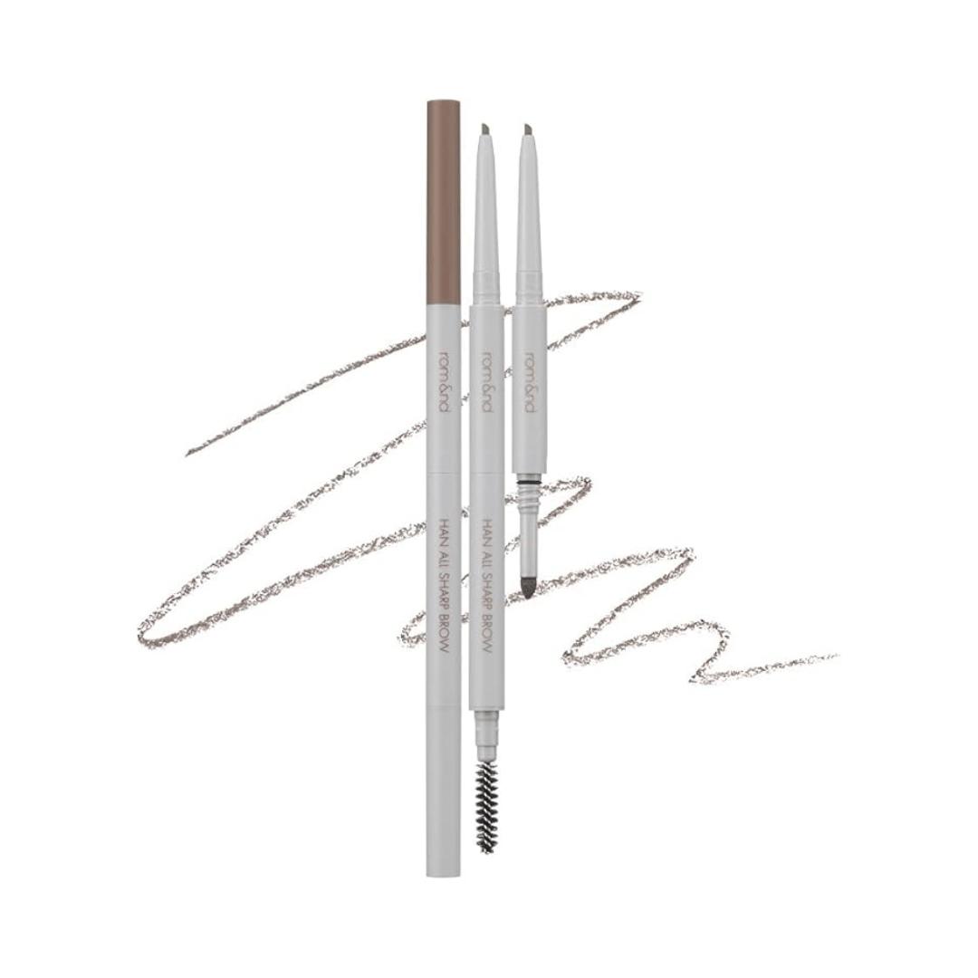 

rom&nd Han All Sharp Brow C3. Modern Beige 0.24 g - eyebrow pencil with shadow, cool ash beige