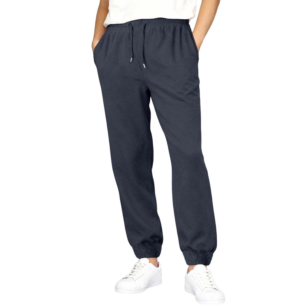 Men's Athletic Pants With Drawstring Elastic Waistband, Wide-Leg Design, Casual With Pockets