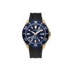 Sky Eagle Collection Light Powered Quartz Movement Rubber PU Strap Watch Unisex Blue Dial BN0196-01L