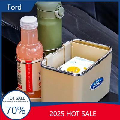 Hot 2025 Hot For Ford Car Water Cup Holder Storage Box Interior Organizer Accessorie For Ford Fiesta EcoSport ESCORT Ranger Mond