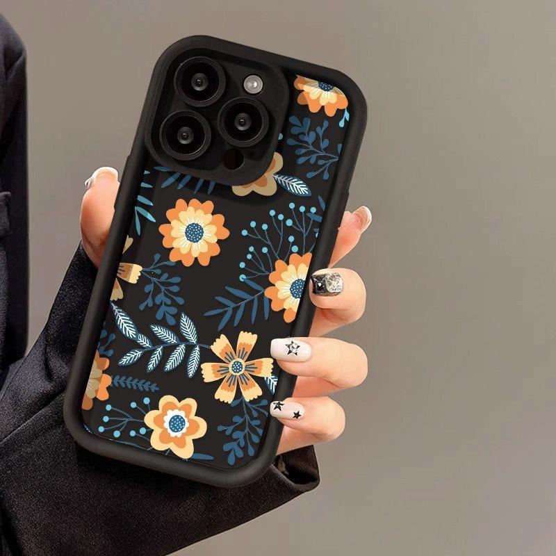 Plant Flowers For iPhone16ProMax Phone Case 14 Apple 13 Frosted 12/15 Premium 11 Fine Pores