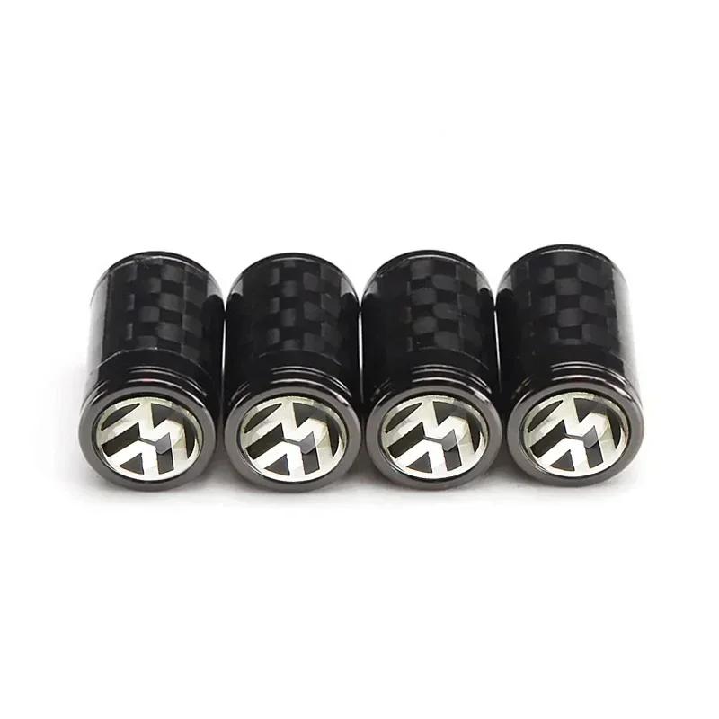 New 4pcs Car Wheel Valve Caps for Volkswagen Passat Tiguan Golf Bora Jetta Beetle Scirocco Sharan Sagitar Tire Dust Cover S