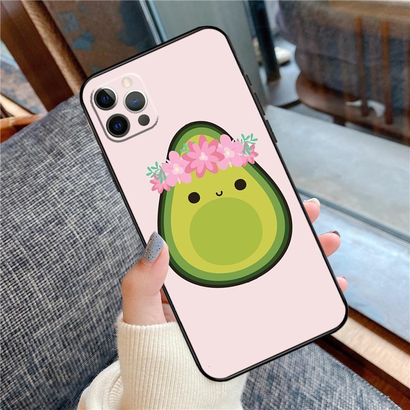 Cute Avocado Fruits Phone Case For iPhone 16 15 14 12 11 13 Pro Max 12 13 mini XR 15 16 Plus 16e Cover Shell