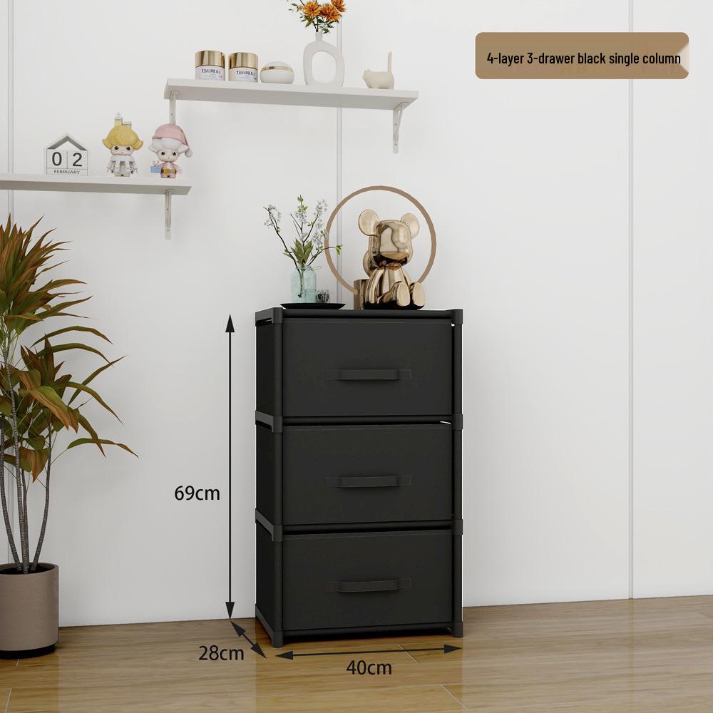 Dormitory Large Capacity Drawer Storage Cabinet, Assembled Shelves for Home Sundries