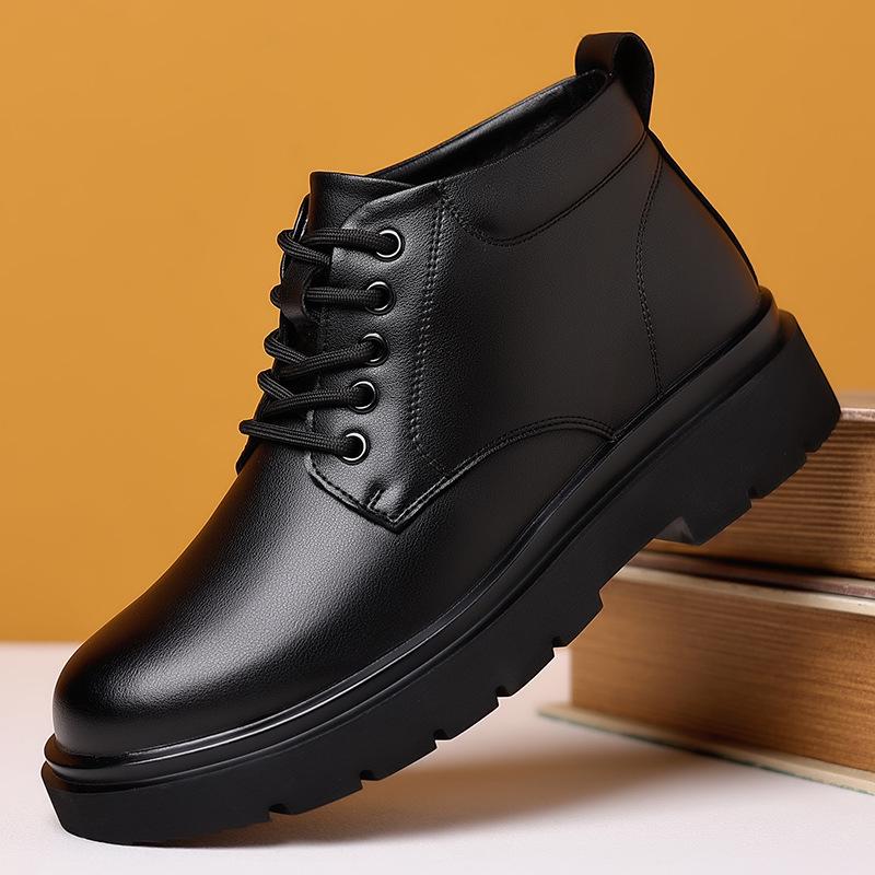 2025 Ouren Woodpecker Genuine Leather Men s High-Top Sports Casual Shoes - Breathable & Soft Sole Size 43