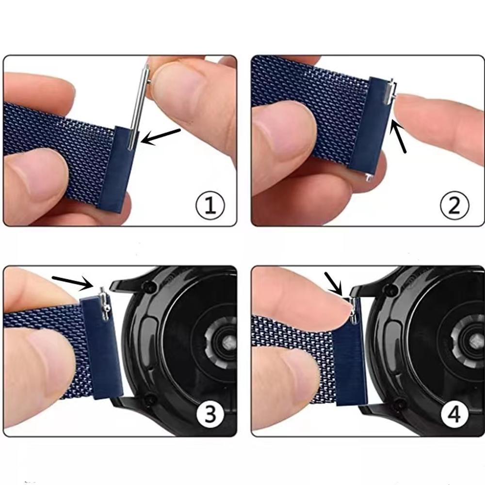 22mm 20mm Milanese Strap for Samsung Watch 3/4/5/Active 2 Stainless Steel Magnetic Wristband for Huawei Watch 3/GT 2/Amazfit GTR