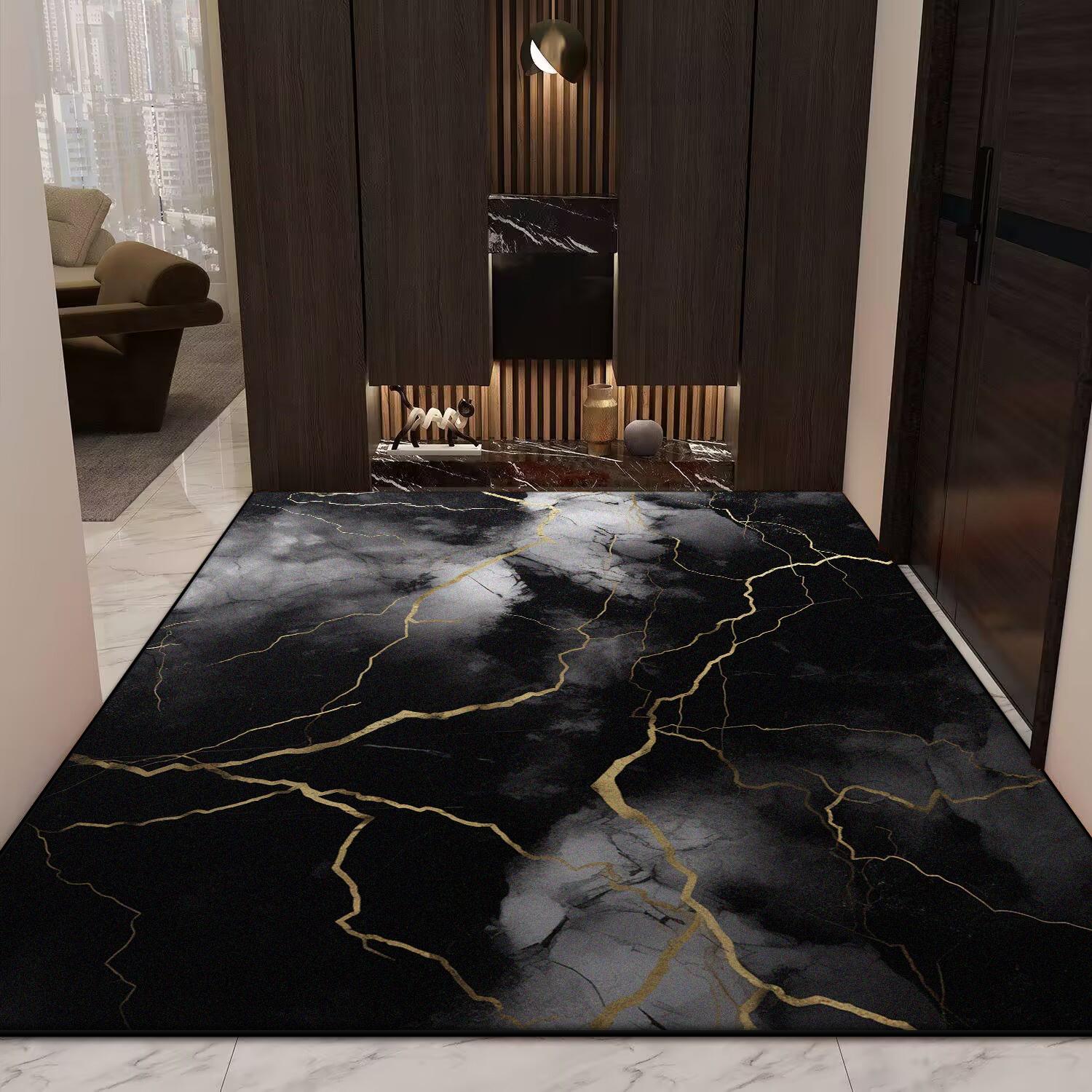 

Декоративный ковер в стиле мрамора для гостиной, без ворса, противоскользящий, декор для игровой комнаты, ковер, мягкий коврик для журнальных столиков, легко чистить 80*120cm