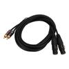 Dual Male to Dual XLR Female Cable 22AWG Copper PVC Casing XLR Cord for Amplifier Mixer 3 Meters