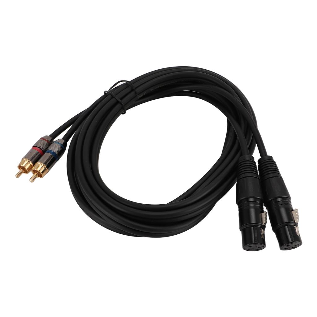 Dual Male to Dual XLR Female Cable 22AWG Copper PVC Casing XLR Cord for Amplifier Mixer 3 Meters