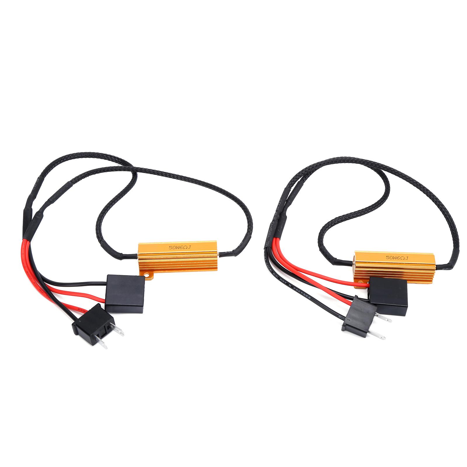 

2 шт. H7 LED Декодер 50 Вт 6 Ом Нагрузочный резистор Flash Error Free Canceller для автомобильных фар поворотника