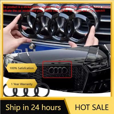 For Q8 KA3ABS Car Rear Front Badge Sticker Styling For Audi C7 C6 C5 B5 B6 B7 B8 B9 D3 Q3 Q5 Q7 TT Decoration Emblem Auto Logo Accessories