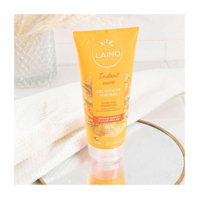 Laino Gel Douche À L#039;aloe Vera Bio Parfum Abricot Tube - 200ml