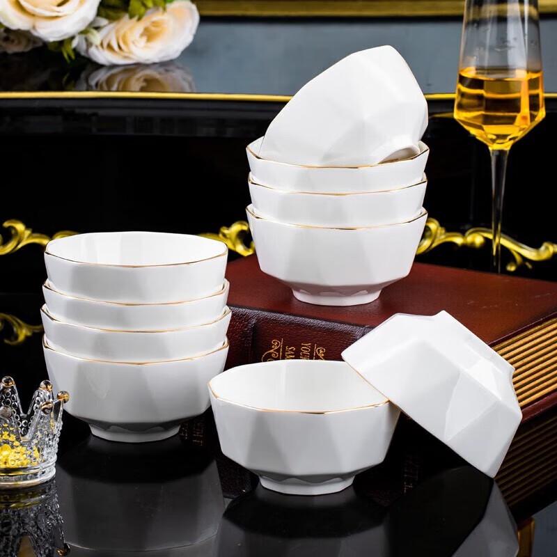 Jingdezhen Keramik Weiß Diamant Speiseteller Set