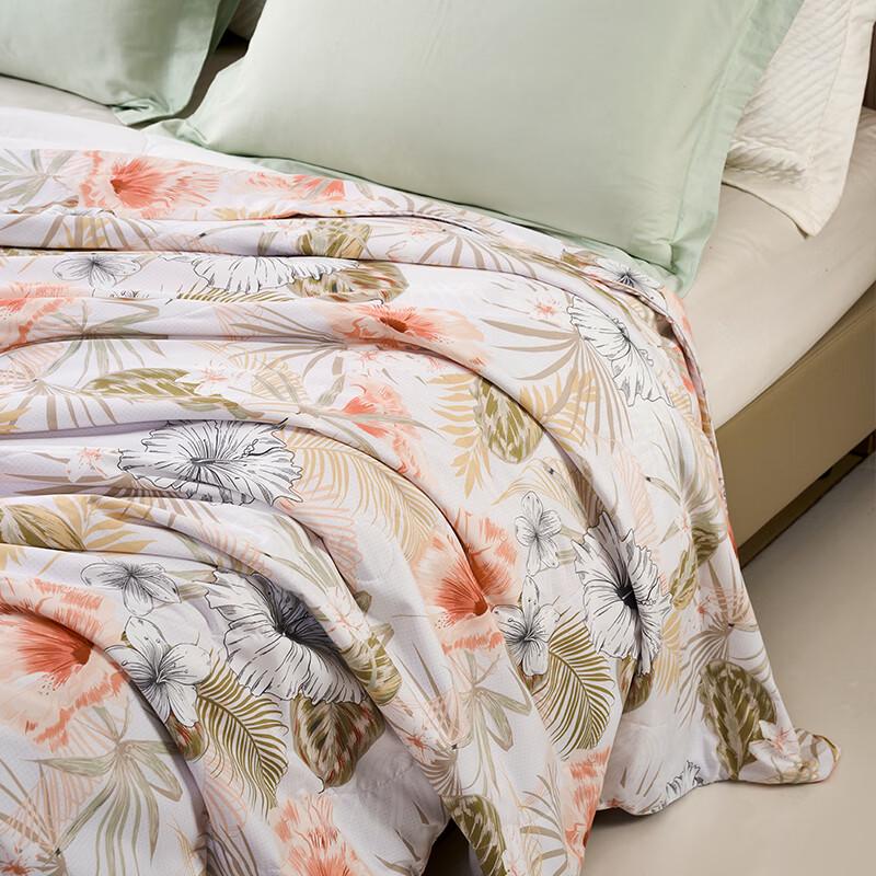 FUANNA Floral Tussah Silk Summer Quilt