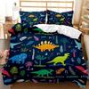 Funda Nórdica de Dinosaurios para Niños Juego de Ropa de Cama con Temática de Animales Microfibra Dibujos Animados Funda de Edredón Individual King Para Niños Niñas Adolescentes Decoración de Dormitorio