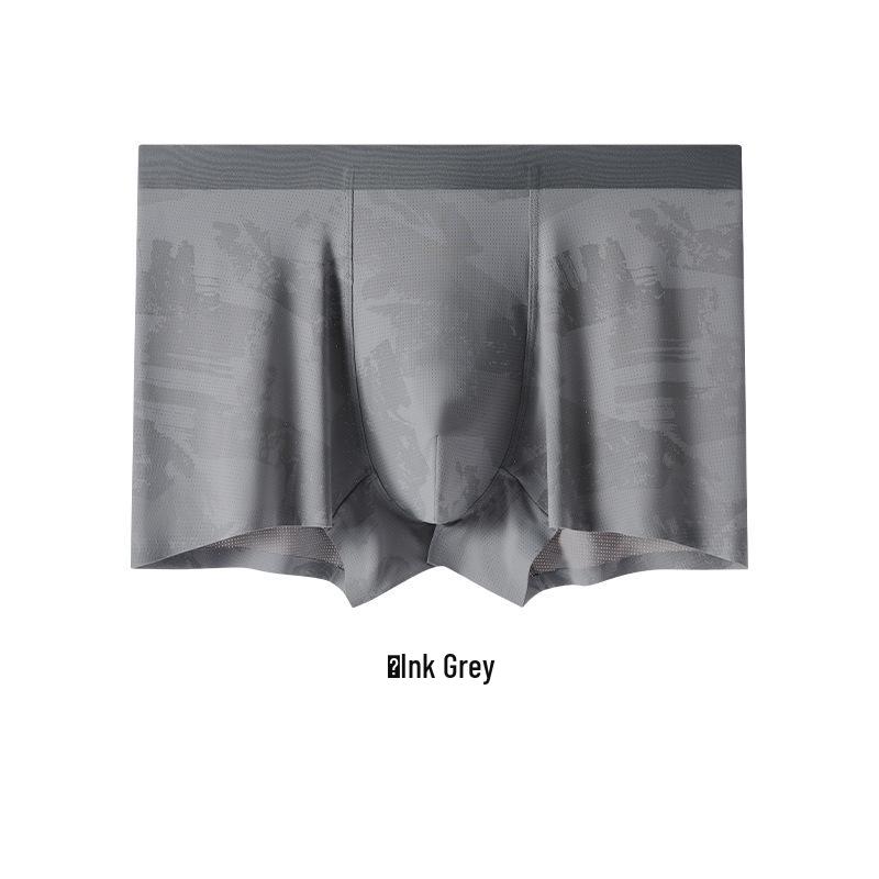 Men's Summer Ice Silk Antibacterial Breathable Elastic Shorts