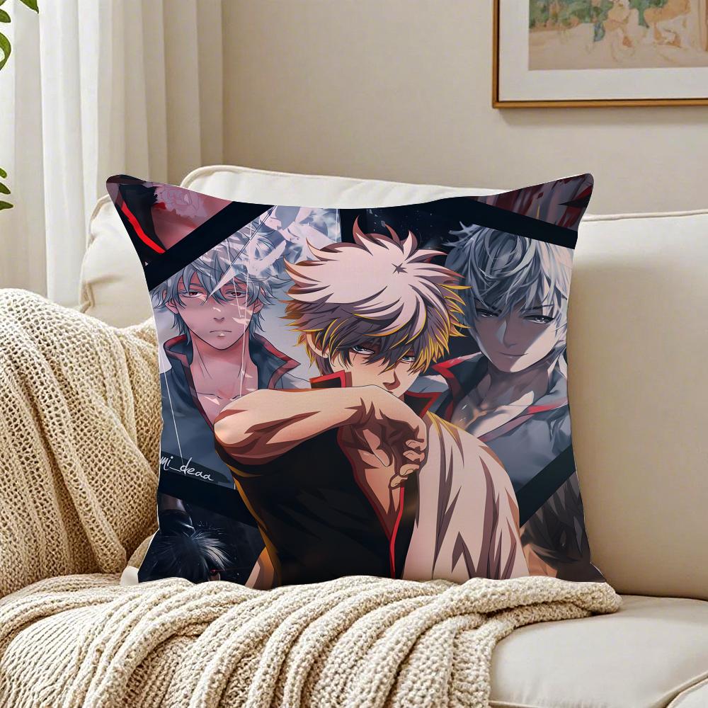 Anime Parody GGintama Cushion Cover Pillowcase Antidustmite living Room Sofa Decor Cushion Room