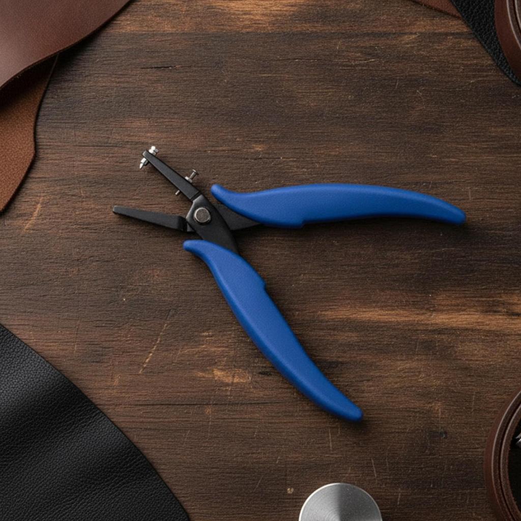 Handheld Steel Hole-Punch Ergonomic Hand Tool Versatile for Tag Making