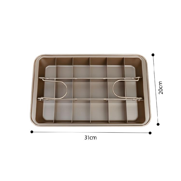 Strong Carbon Steel Mini Cake Pan With Detachable Barriers For Well Formed Small Cakes