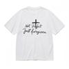 Women's Fashion Trend Breathable Classic T-Shirt Hand Drawn Forgiveness Art Tee