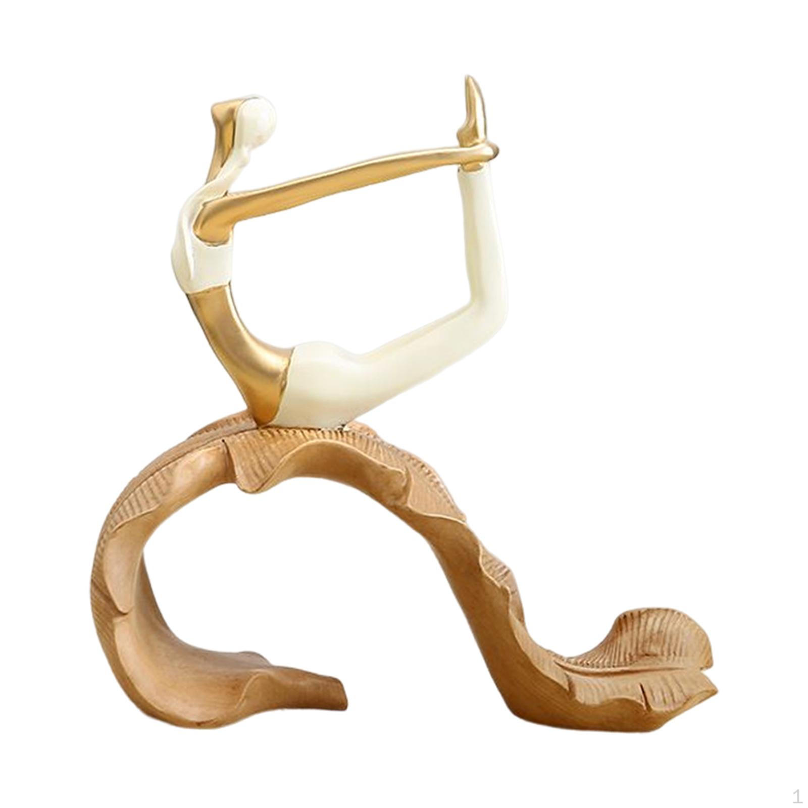 

Resin Figurines Sculpture Desktop Ornament for Living Room Measure 8.7x3.5x9inch Craftsmanship Style B