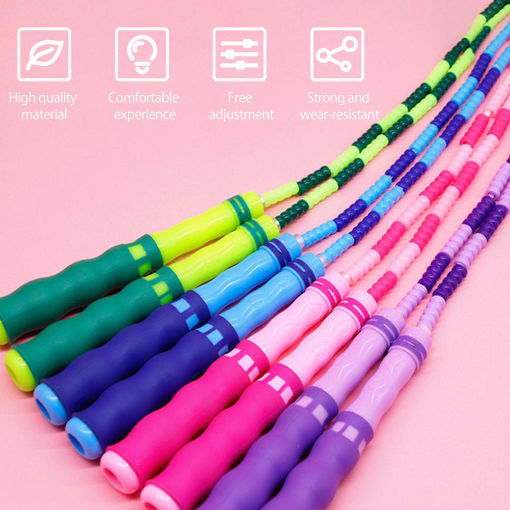 Jump Rope Adjustable Free Segmented Soft Beaded Skipping Rope Fitness Jump Rope for Kids Adults