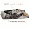 Cute Plush Pet Cats 3D Printed Bedding Set Simple Pet Cat Style Luxury Duvet Cover Soft Comfortable Home Polyester Quilt Cover