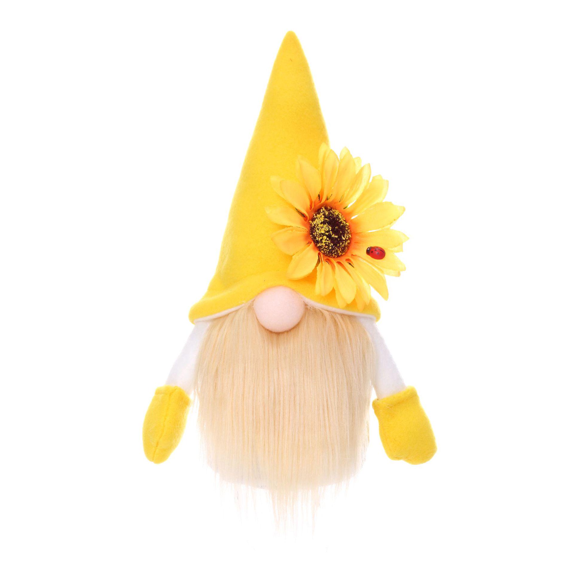 Autumn Faceless Gnome Doll: Honeybee Sunflower Design