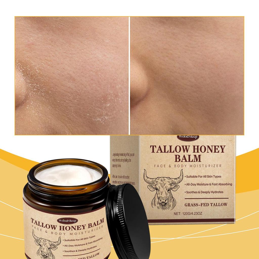 Beef Tallow Face Cream Moisturizing Skin Barrier Repair Deep Nourishment Smooth Soft Avocado Oil Wrinkle Removal Cream