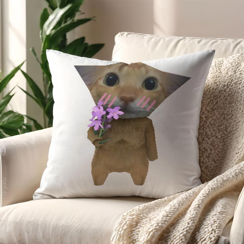 Airdays Cat Meme Cute cushion cover Decoration Room Shop Car Best Home Office Coffee Pillow Sofa Printing Nordic Simplicity Hit