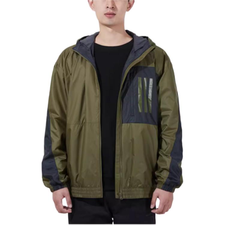 Adidas Jackets Men's Olive Hooded Moderate Other GT3744
