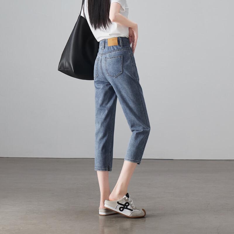 SOFSIL Women's High-Waisted Cropped Denim Jeans
