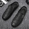 Fashion leather Mens Half Slippers Breathable Mens Casual Shoes Outdoor Men Loafers Lazy Shoes Flats Comfortable Male Sneakers