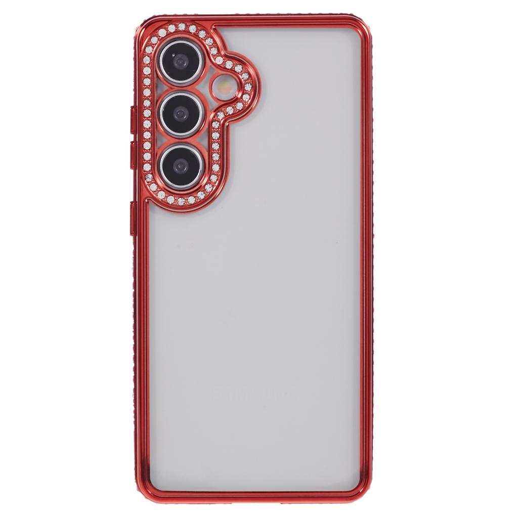 For Samsung Galaxy S24+ Case Soft TPU Phone Cover Bling Rhinestones Decor Phone Shell