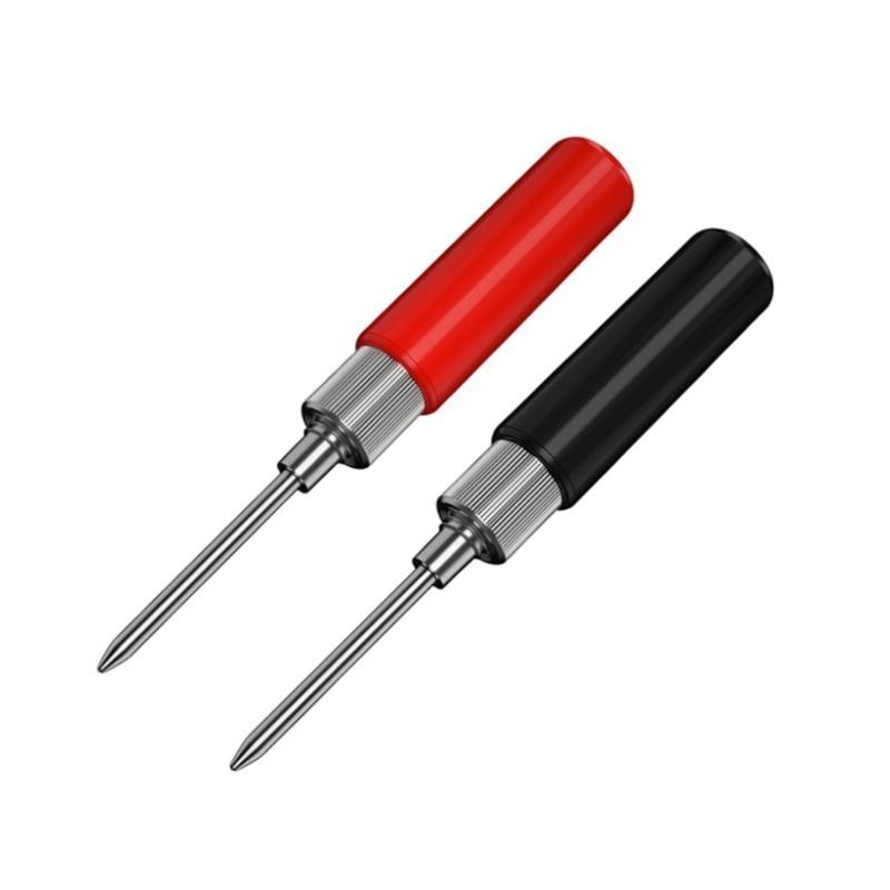 Pack of 5 Electrical Test Probes with Color Coding Multimeter Test Leads Set 2 Size for Easy Polarity Identification