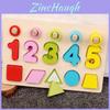 Wooden Shape And Color Cognitive Puzzle Board For Kids Learning And Development