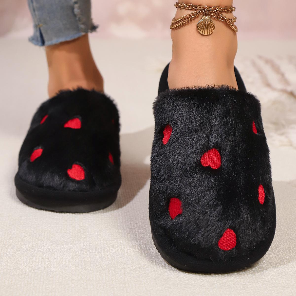 

Женщины Любят Тепло Домашние Тапочки Зимняя Обувь Нескользящие Тапочки 38-39 чёрный
