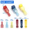 220x Motorcycle T Tap Wire Connector Clip Cable Latch Insulated Terminal 3xColor