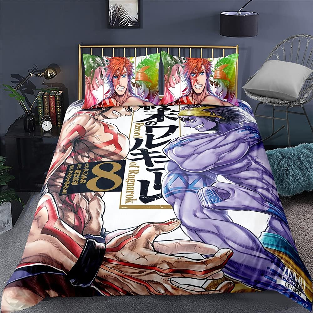 Anime Record Of Ragnarok Comforter Boy Bedding Set Duvet Cover Bed Set Quilt Cover And Pillowcase King Queen Size Bedding Set