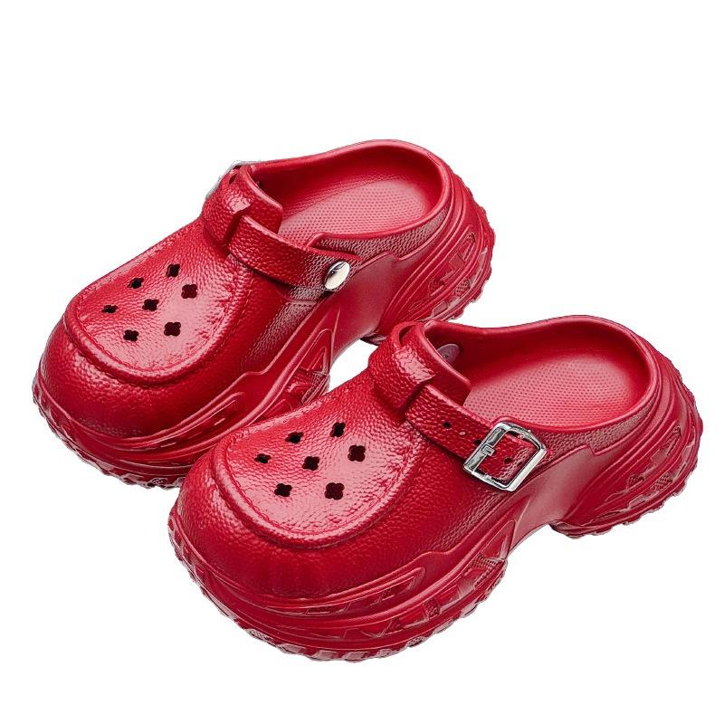 Hole shoes women's summer trend outer wear platform beach sandals sports fashion outdoor non-slip slippers