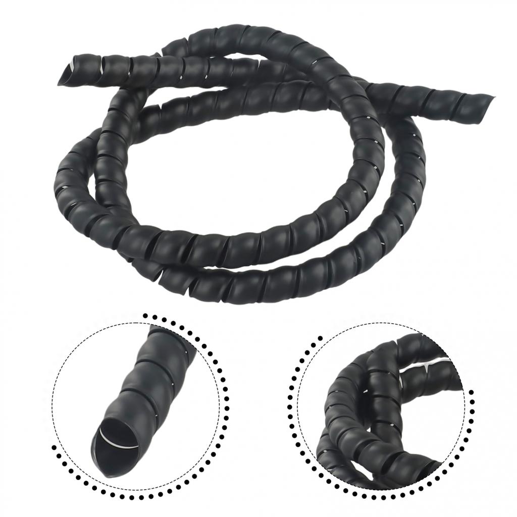 Black Length 6 6 Feet Wire Protector for Hydraulic Hose Cable Management Tube
