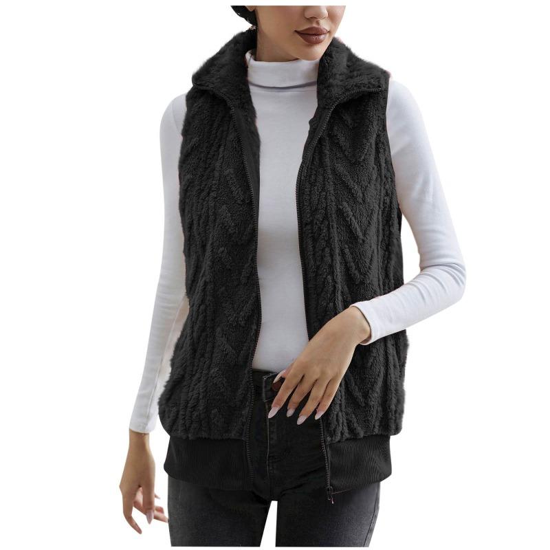 Women S Thick Fleece Sleeveless Vest For Autumn Winter