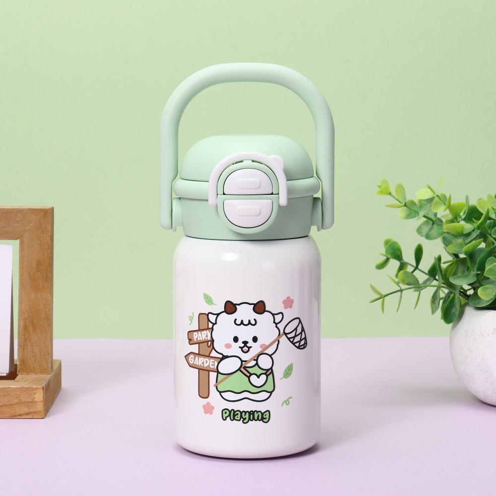 Cute Cartoon Insulated Cup 400ml Baby Water Bottle New Vacuum Cup for Office Workers
