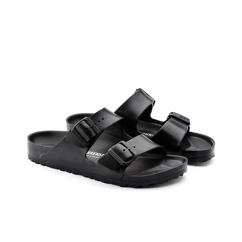 Birkenstock EVA Unisex Double Buckle Sandals Black Regular Fit 129421 42