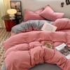 Pink & Purple Washed Cotton 4-Piece Bedding Set
