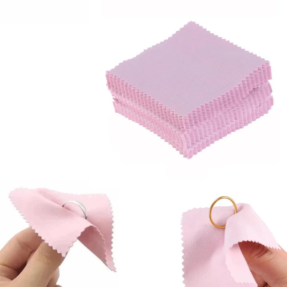 50Pcs 8x8cm Jewelry Cleaning Cloth Reusable Cleaning Polishing Cloth Anti-Tarnish Tool