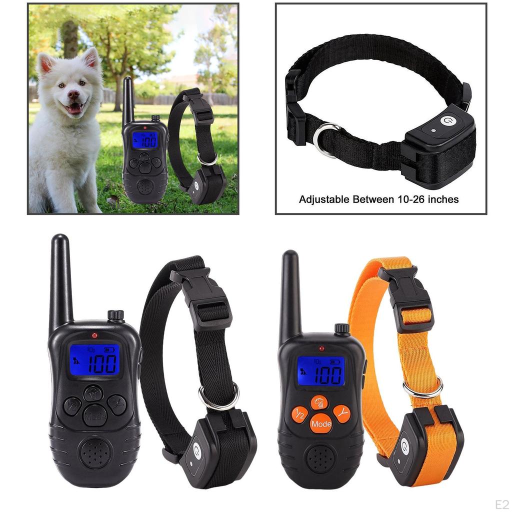 Dog Training Collar Waterproof Behavior Correct with Remote Control Electric black