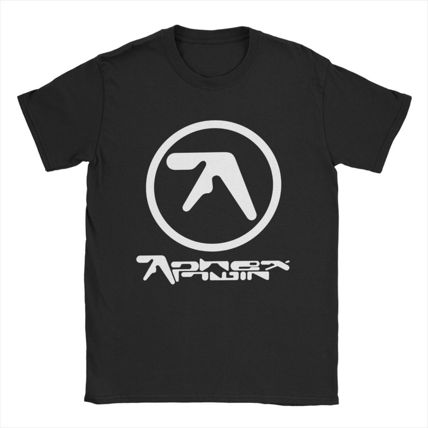 

Футболка Aphex Twin для чоловіків з чистої бавовни, вінтажні футболки, футболки з круглим вирізом, одяг з коротким рукавом, подарунок на день народження XXXXXL чорний