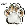 Pet Keepsake Memorial Frame Wooden Paw?Shaped Picture Frame, Photo with Fur Cat Remembrance Storage Compartment, Loss Tabletop Ornament for Dog Box